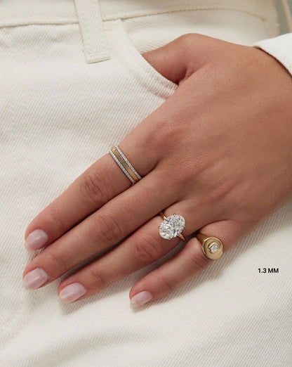 1.3 mm Perfect Pavé Diamond Ring