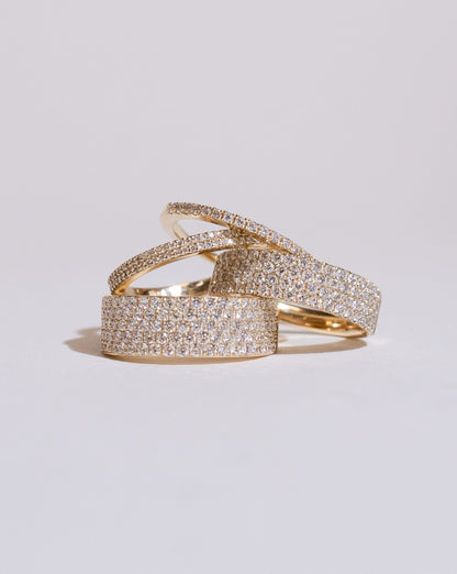 Double Row Stackable Pavé Ring