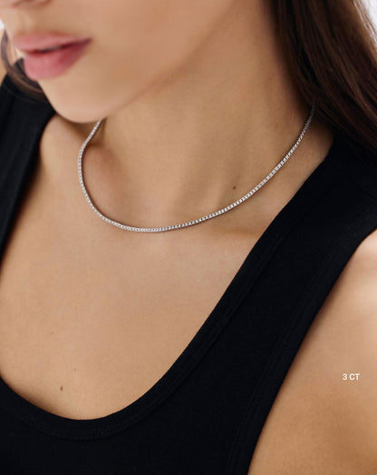 Classic Lab Diamond Tennis Necklace