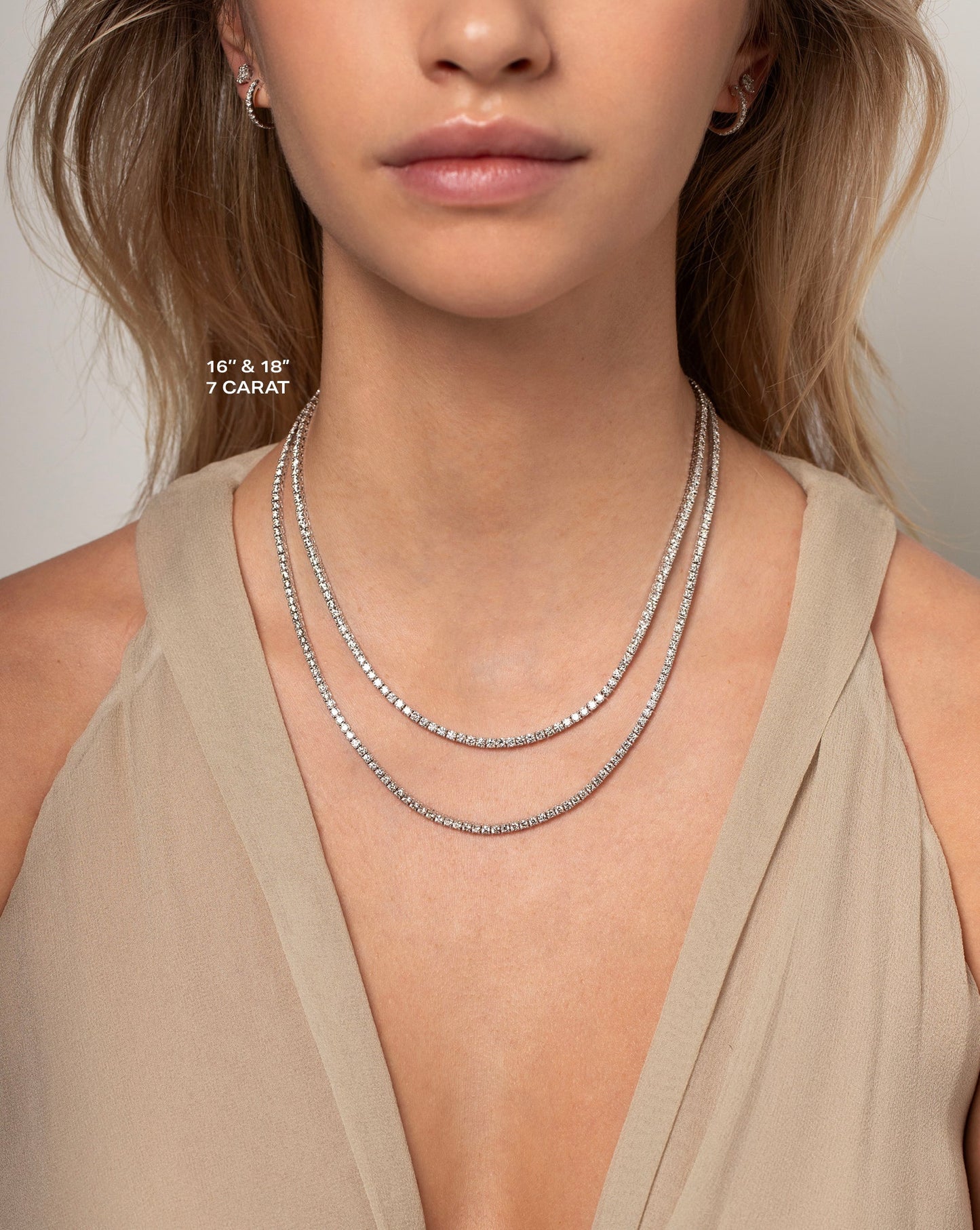 Classic Lab Diamond Tennis Necklace