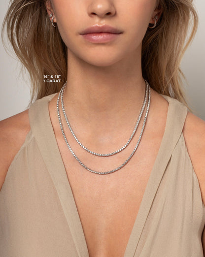 Classic Lab Diamond Tennis Necklace