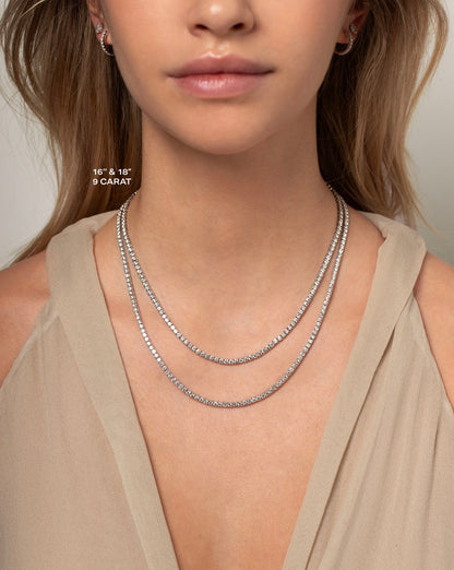 Classic Lab Diamond Tennis Necklace