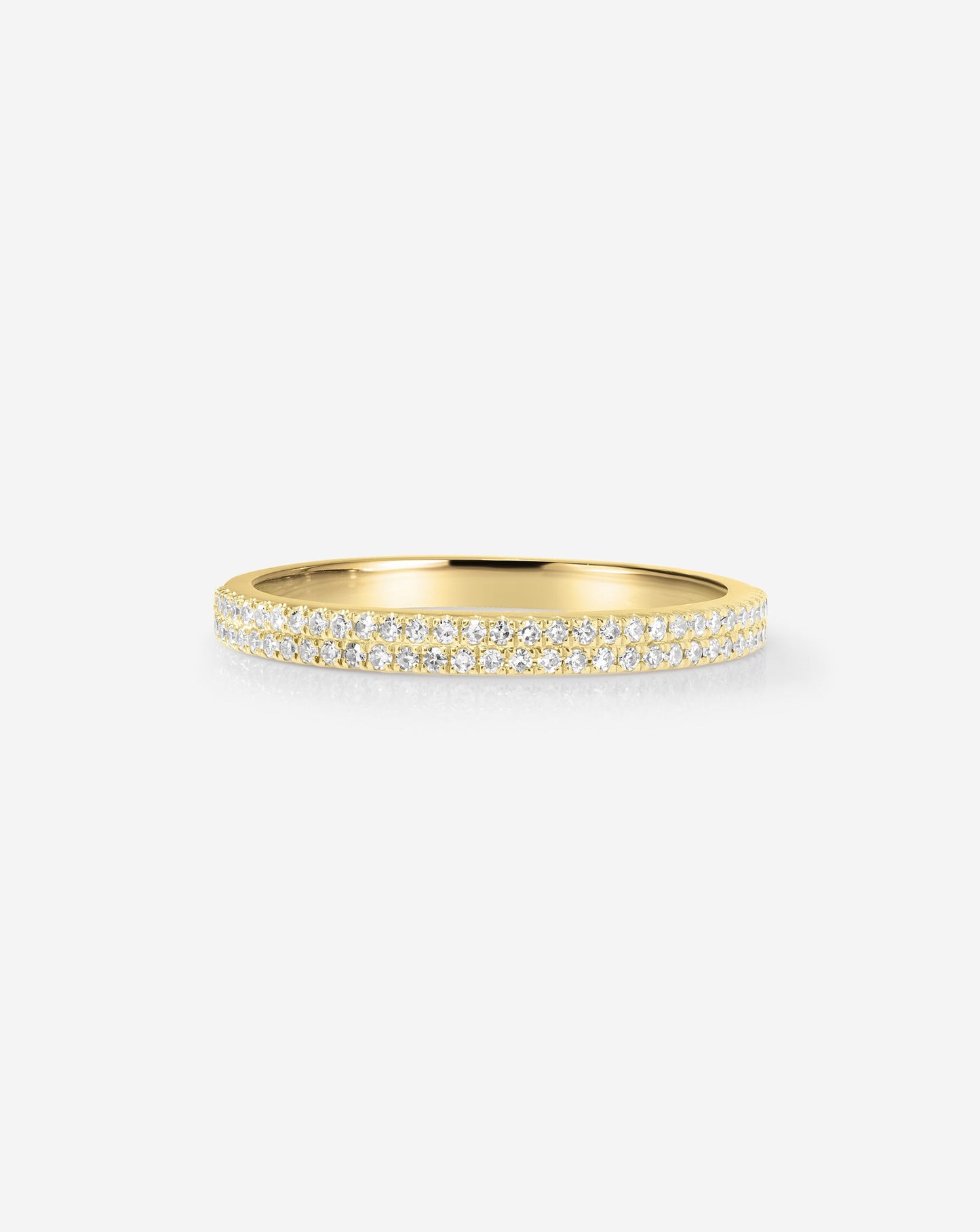 Double Row Stackable Pavé Ring