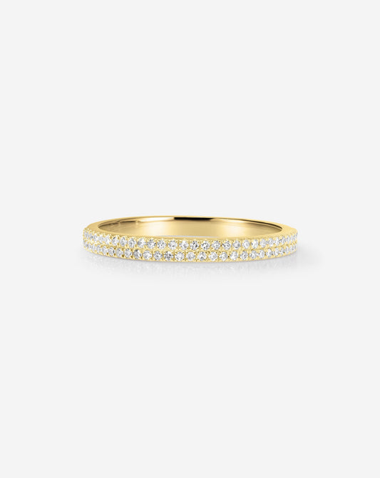 Double Row Stackable Pavé Ring