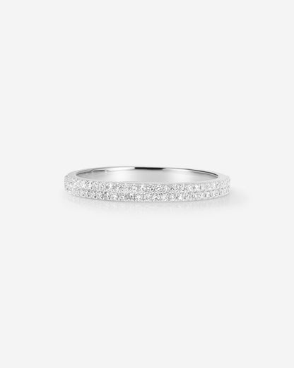 Double Row Stackable Pavé Ring