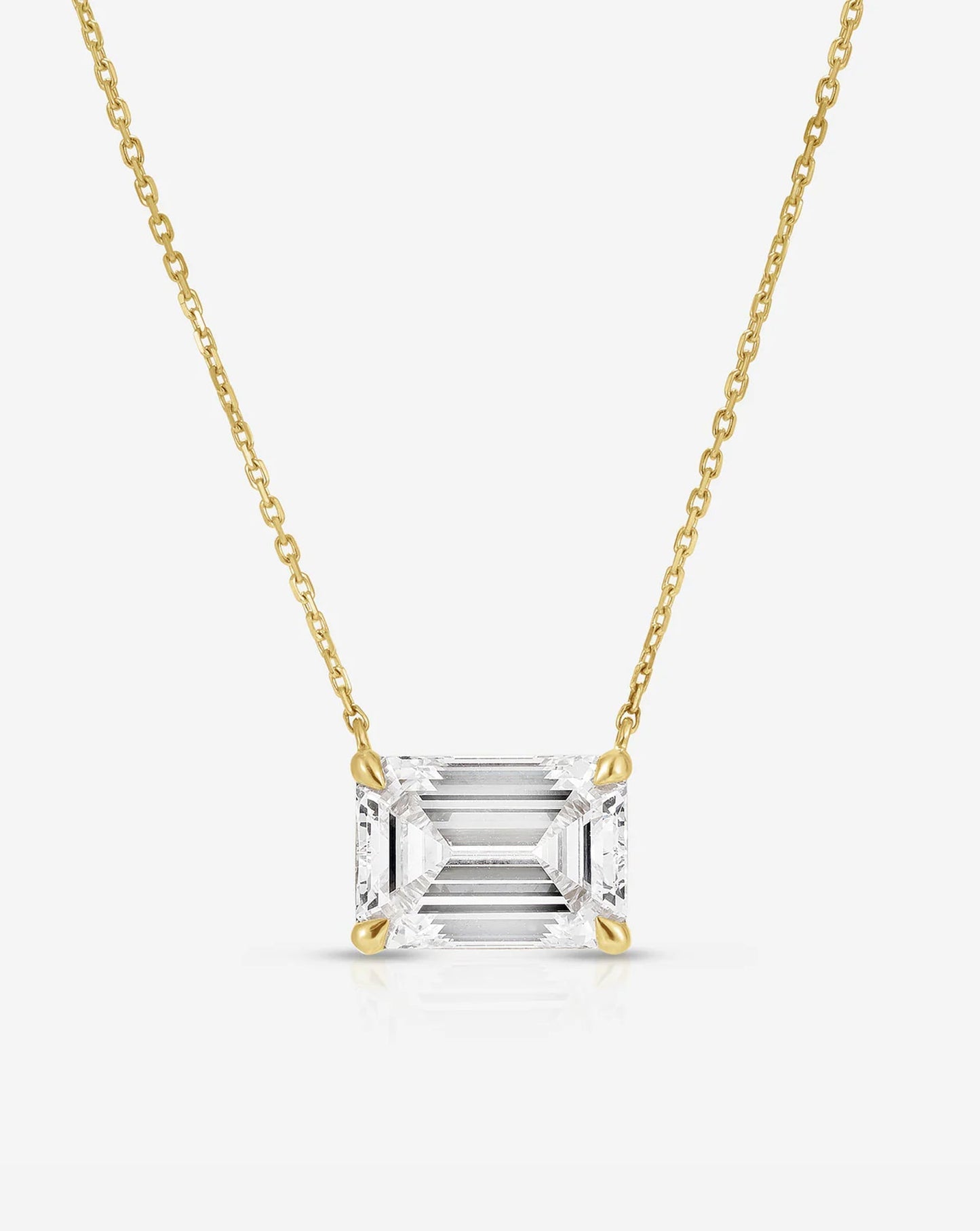 Emerald Lab Diamond Necklace