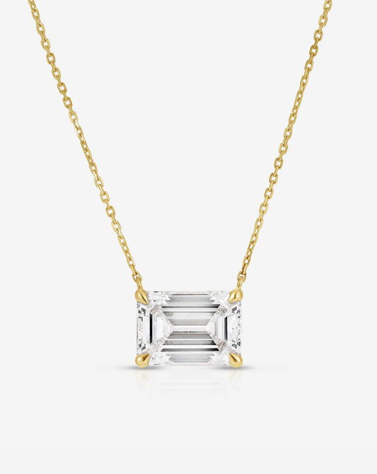 Emerald Lab Diamond Necklace