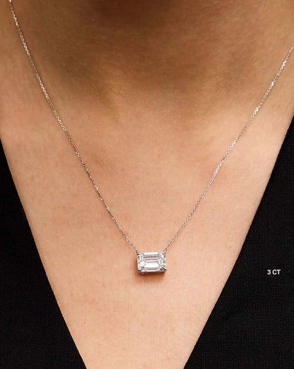 Emerald Lab Diamond Necklace