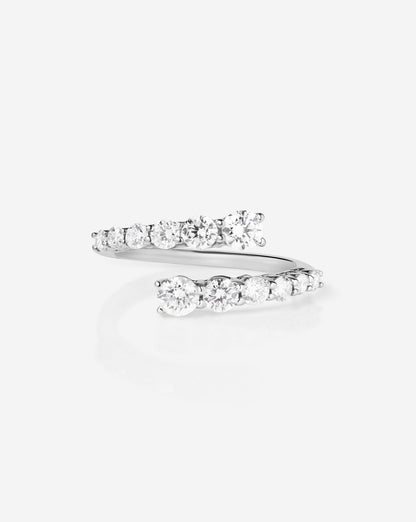 Graduated Diamond Wrap Ring