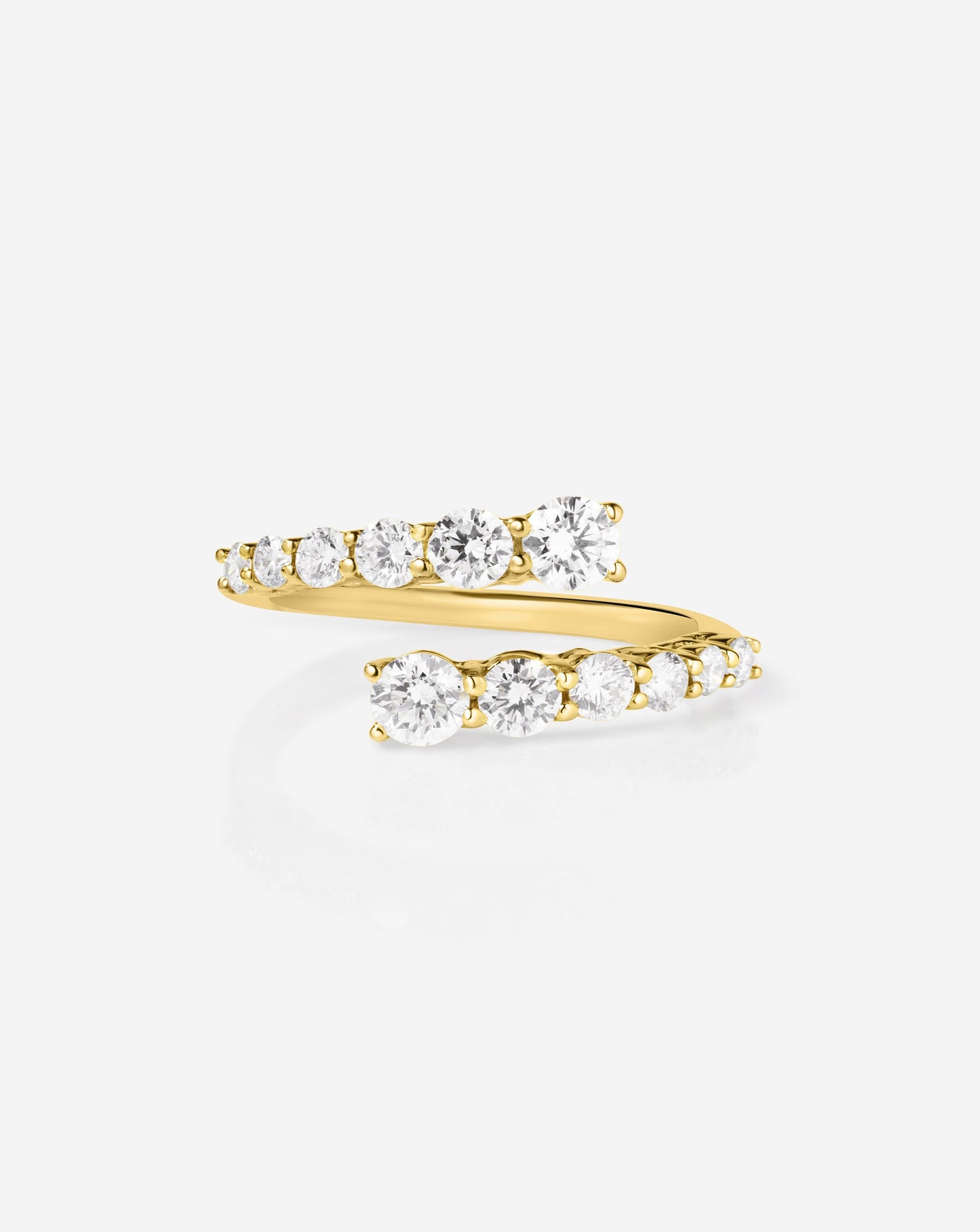 Graduated Diamond Wrap Ring