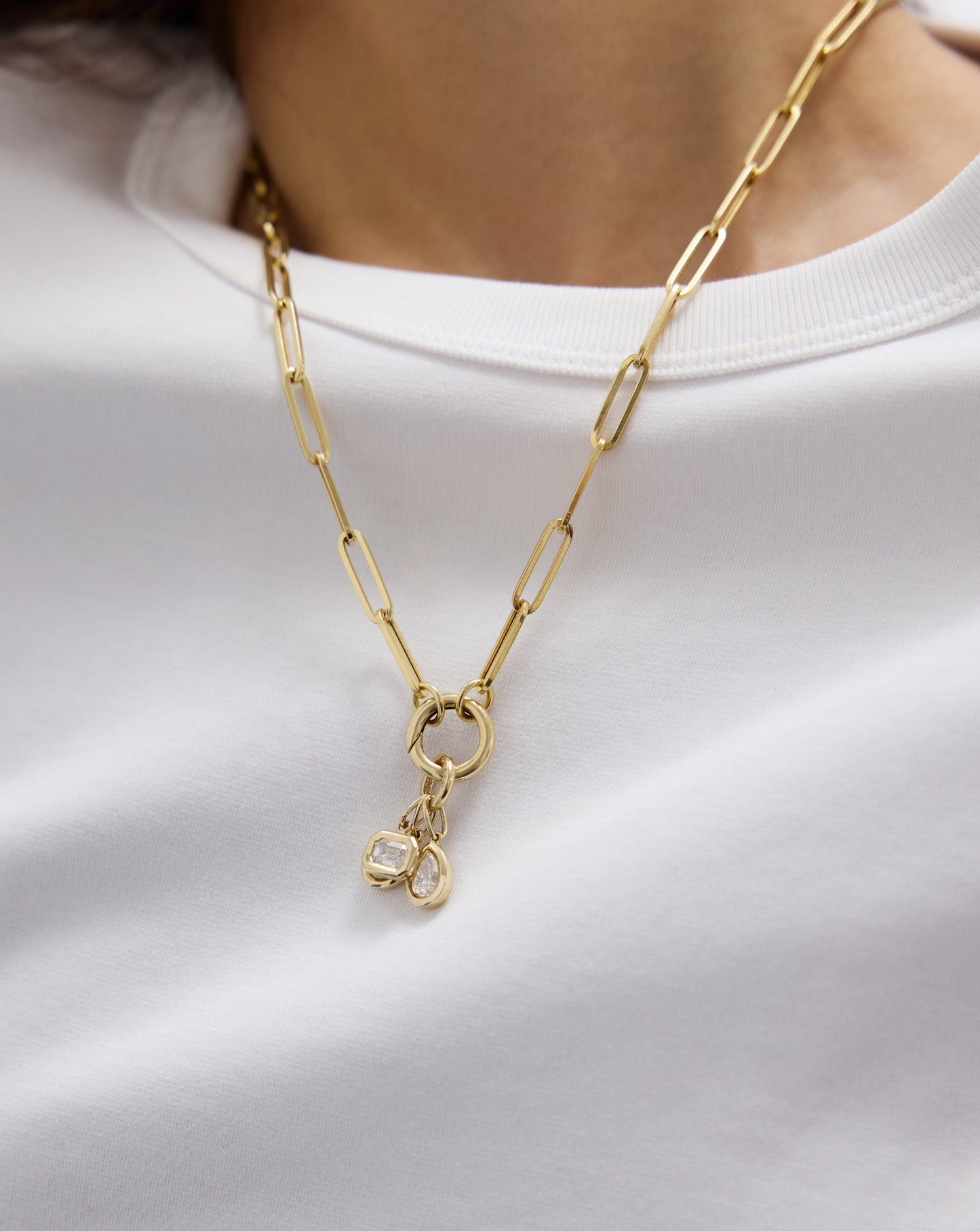 Framed Lab Diamond Pendant
