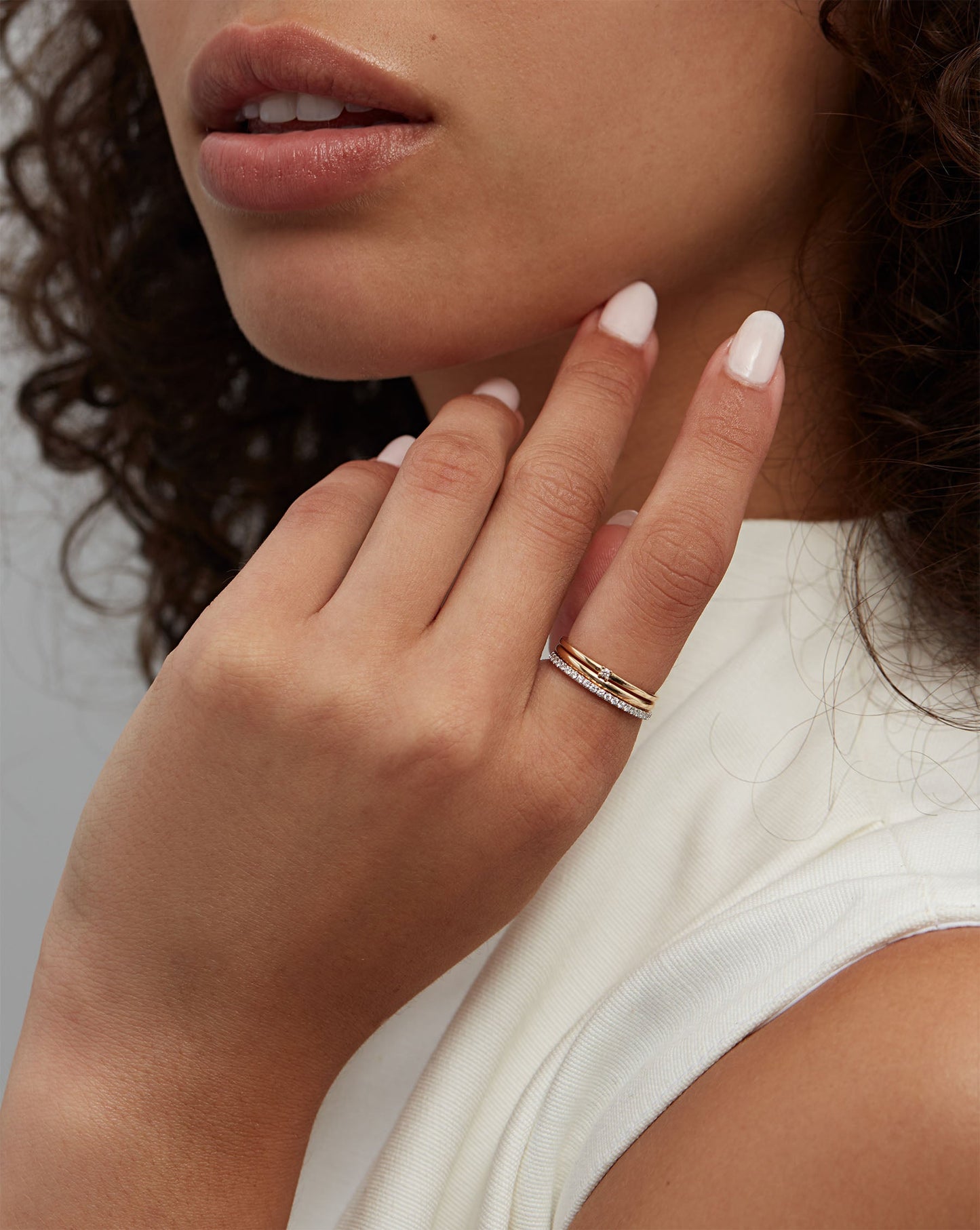 Petite Single Round Diamond Ring