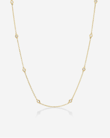 Diamond Bezel Station Necklace