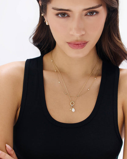 Diamond Bezel Station Necklace