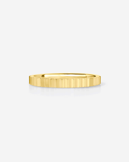 Fluted Gold Stackable Ring