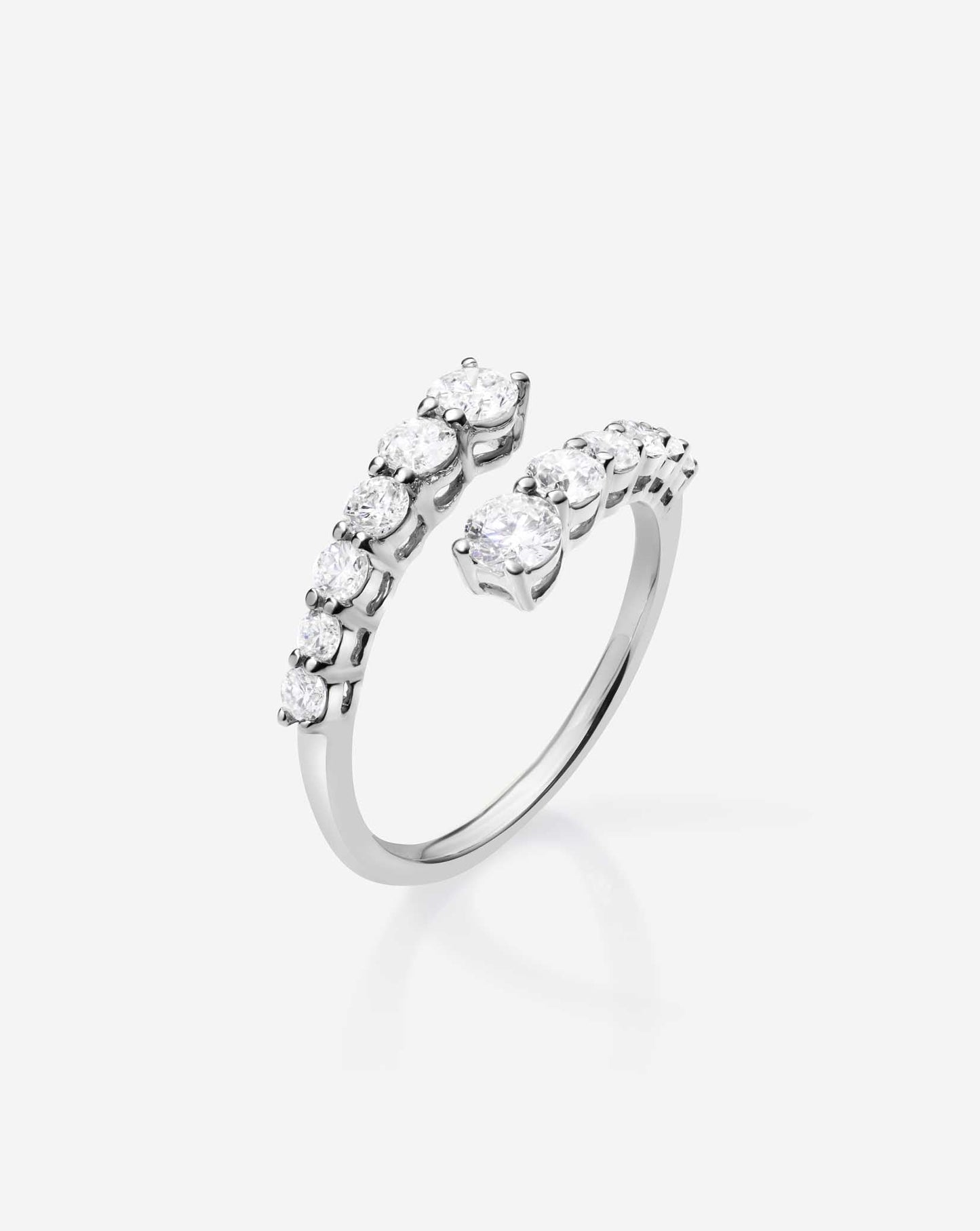 Graduated Diamond Wrap Ring