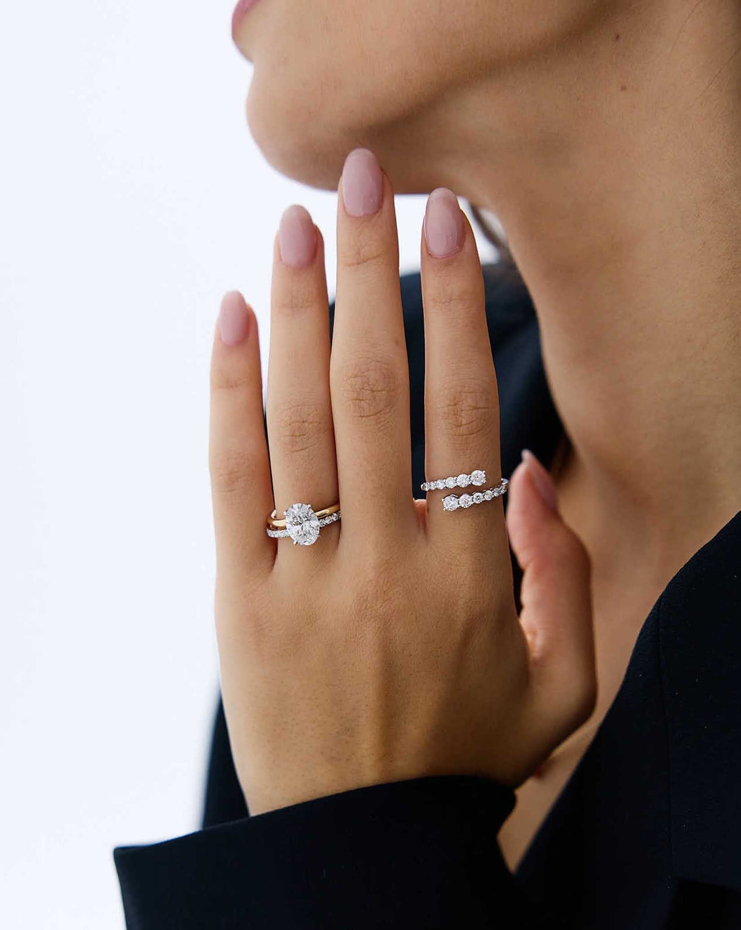 Graduated Diamond Wrap Ring