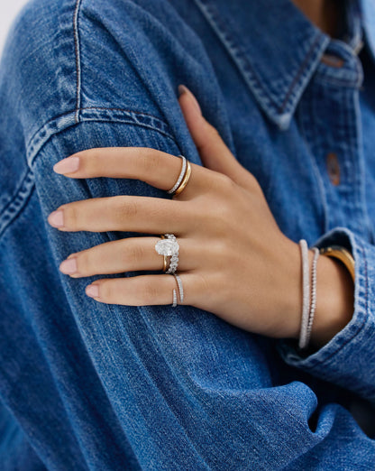 Open Diamond Wrap Ring