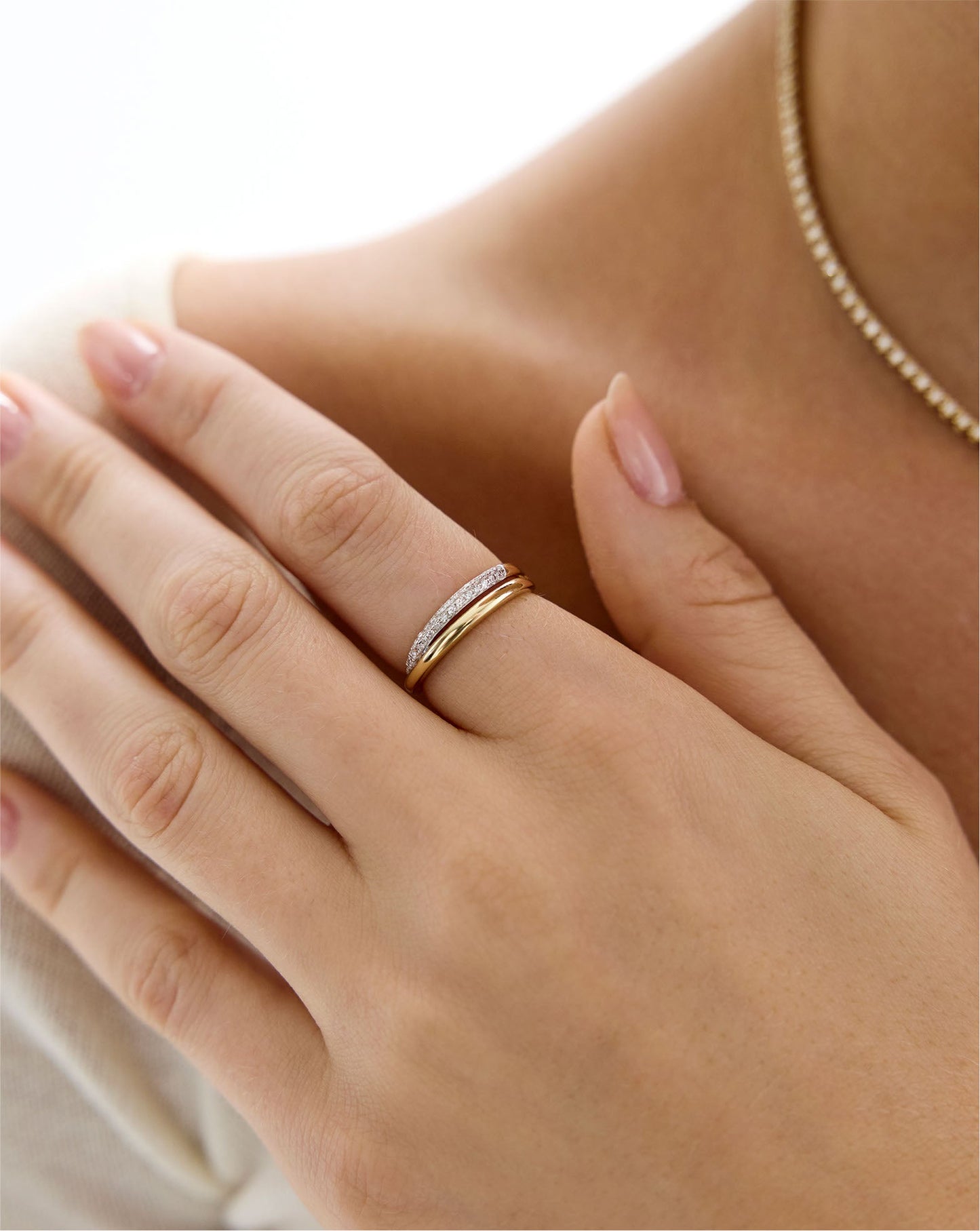 Double Row Diamond Ring