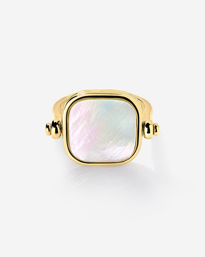 Swivel Pearl and Pavé Ring