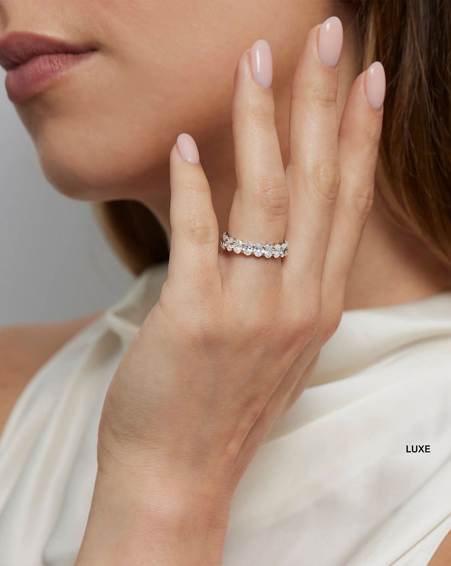 Oval Lab Diamond Eternity Ring