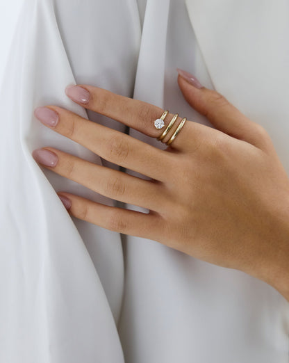 Lab Diamond Coil Ring