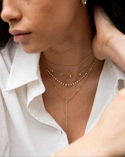 Graduated Lab Diamond Layering Necklace
