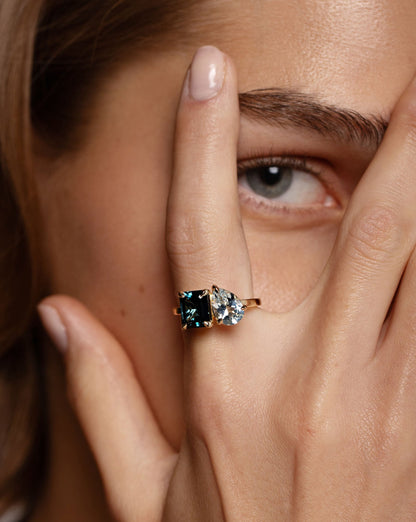 Toi et Moi Personalized Gemstone Ring